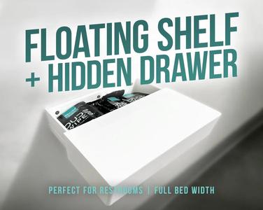 Floating Shelf + Hidden Drawer!
