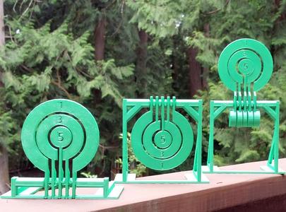 Print-in-place target spinners