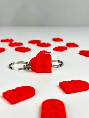 Brick Heart Keychain