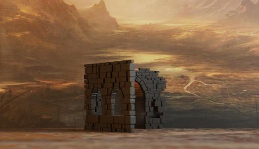 Ruined corner wall #3 – wargaming terrain