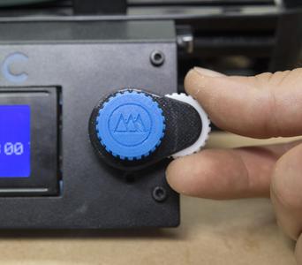 3D Printer Gear Knob with Fine Tuning Dial