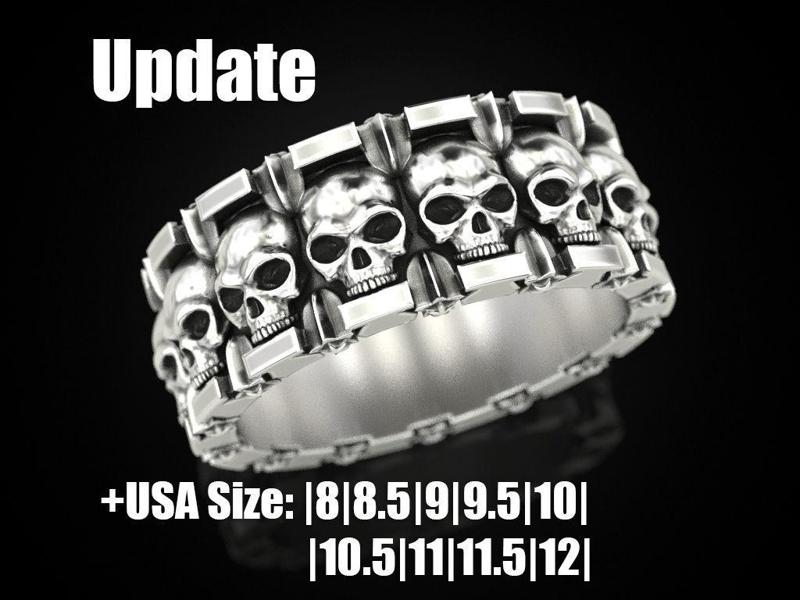 Ring skull and stars
