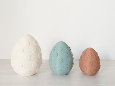 Fuzzy polka dot eggs