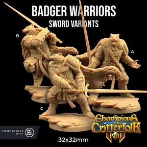 Badger warriors with Swords