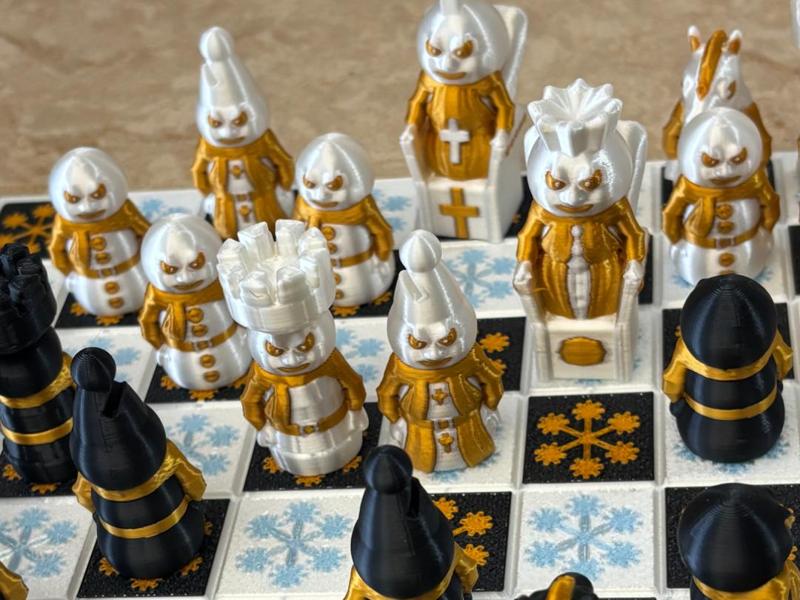 Snowman Chess Set! Magnetic optional