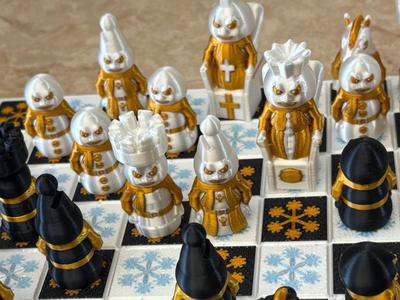 Snowman Chess Set! Magnetic optional