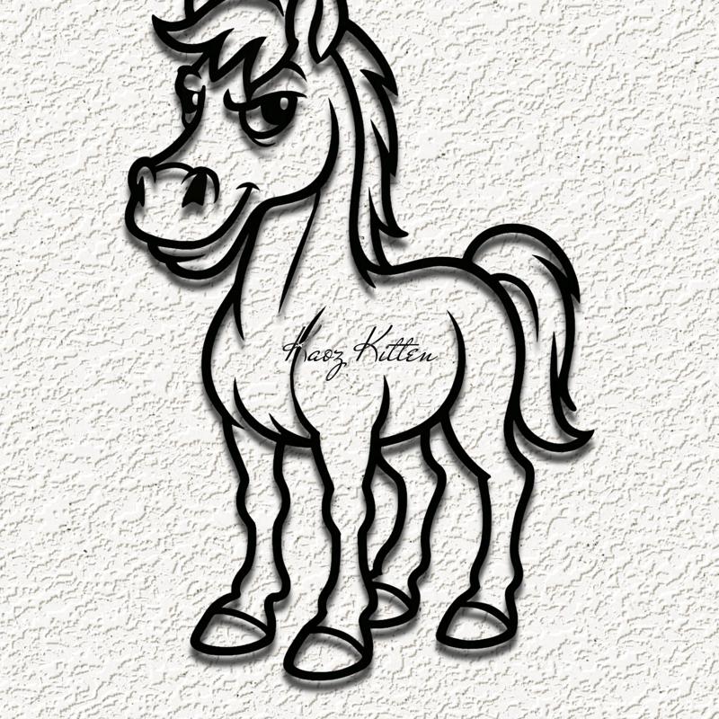 funny pony horse wall art home decor