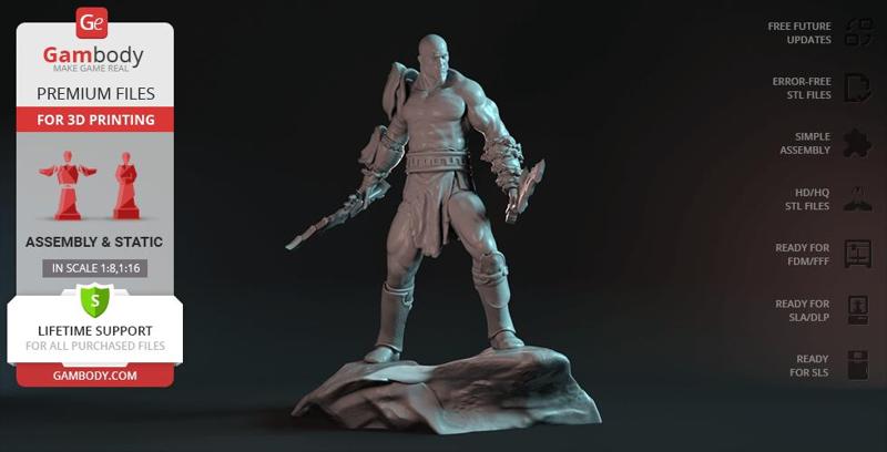 God of War Kratos 3D Printing Figurine | Assembly
