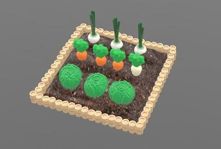 Vegetable garden compatible with Sylvanian families or Playmobil