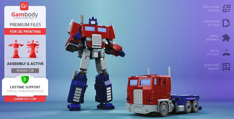 Optimus Prime 3D Printing Model | Assembly + Action