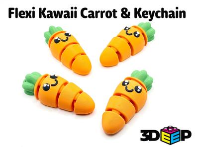 Flexi Kawaii Carrot & Keychain – No Supports