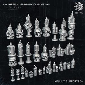 Imperial Grimdark Candle Set – for Warhammer 40k