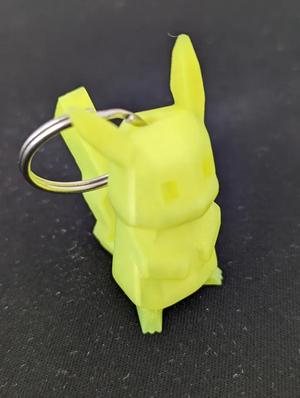 Low-Poly Pikachu – Remastered Keychain
