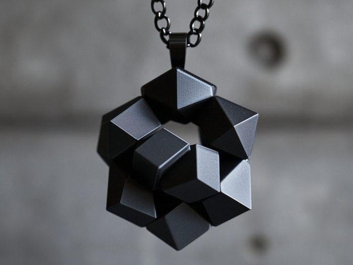 Cube Pendant – Geometric Precision in Motion