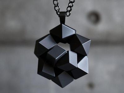 Cube Pendant – Geometric Precision in Motion
