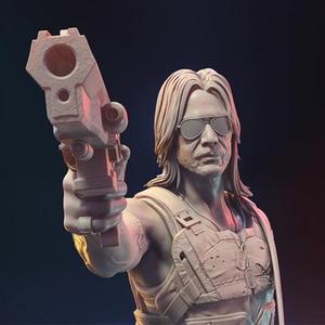 Johnny Silverhand 3D Printing Figurine | Assembly
