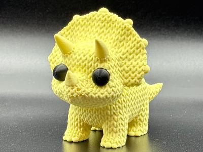 Cute Knitted Triceratops Dino