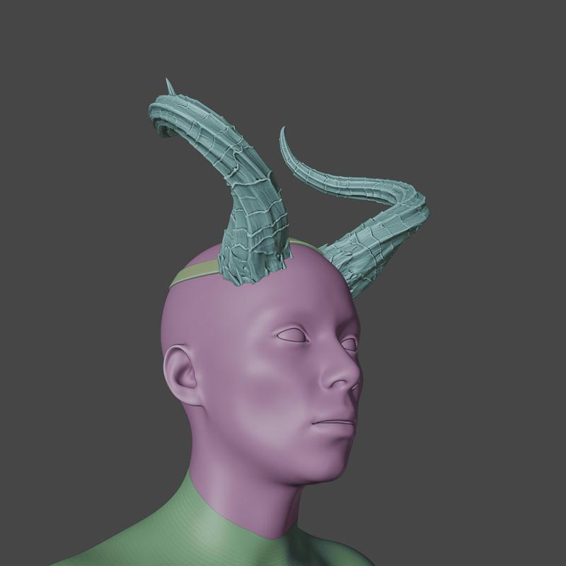 FANTASY CAMBION DEVIL HORNS SET BALDURS GATE 3