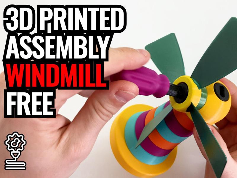 3d printed Assembly Toy Windmill