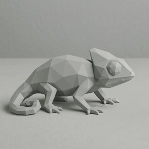 Low poly gecko