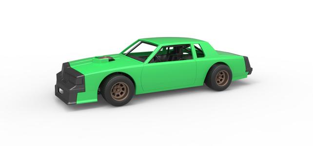 Vintage dirt late model race car Scale 1 to 25