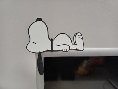 Snoopy on monitor with stand #2