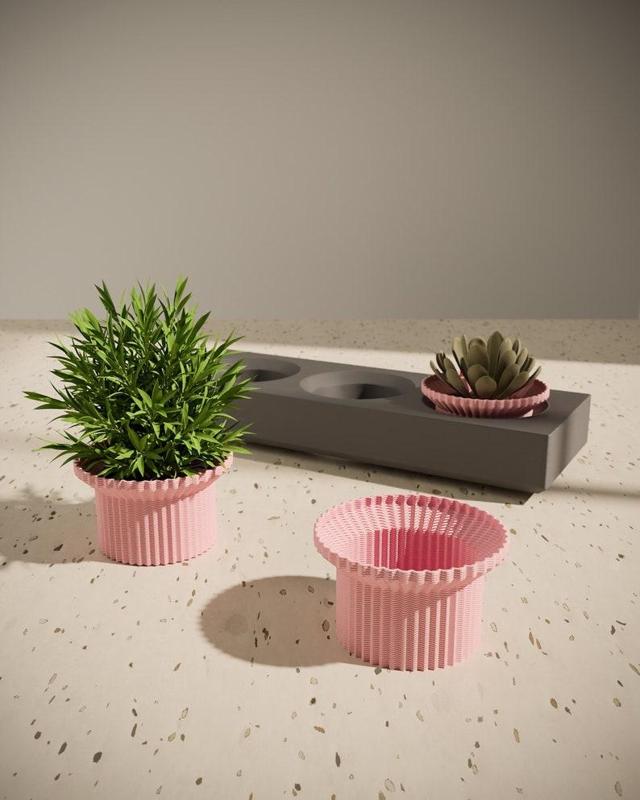 Trio Planter 3D Print Stl File | Stl File For 3D Printers | 3D Home Decor - Digital Download