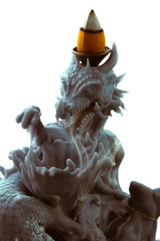 Water Serpent Dragon Smoke incense-cone holder
