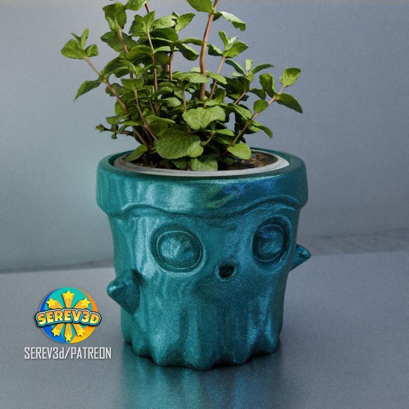 Boo Ghost – Flower Pot and Mini Container – 3D print STL and multicolor 3MF file