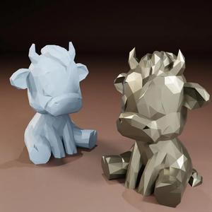 Low Poly Cartoon Cow