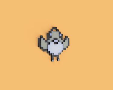 Retro Series – Pokémon Keyring – Bird