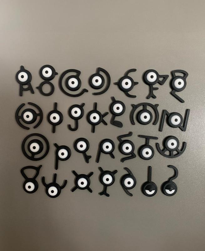 Unown Pokemon Fridge Magnets