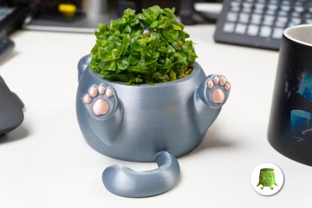 Chunky Cat Plant Pot