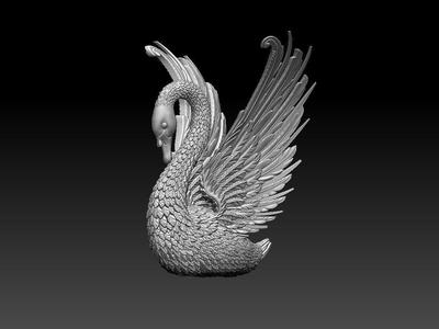swan sculpture