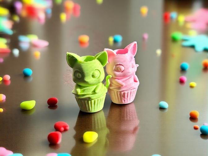 Beads Kitty cupcake for straw, hoodie or bracelts