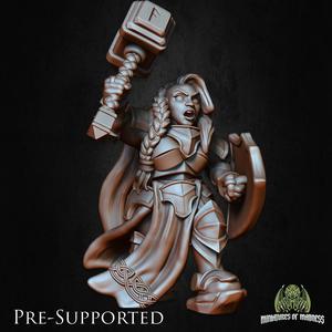 Bryna The Indomitable [PRE-SUPPORTED] Female Dwarf Cleric
