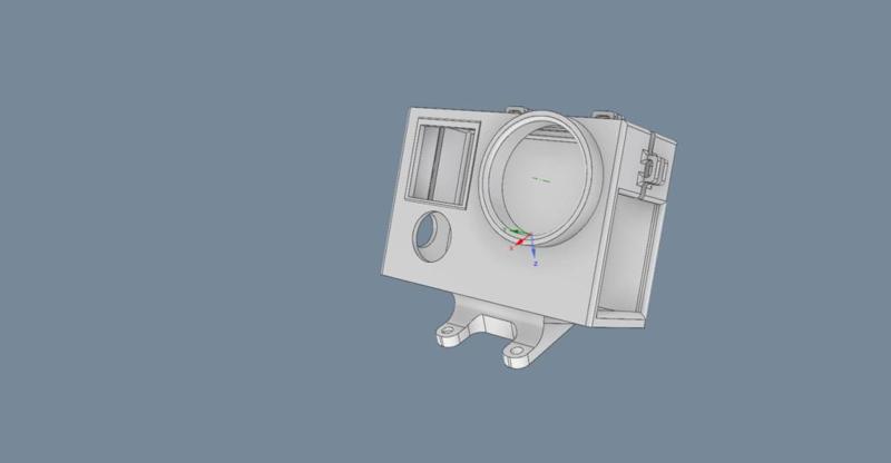 Hero 4 black clamshell mount for TBS Source one V5.