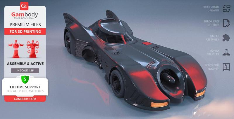 Batmobile 1989 3D Printing Model | Assembly + Action