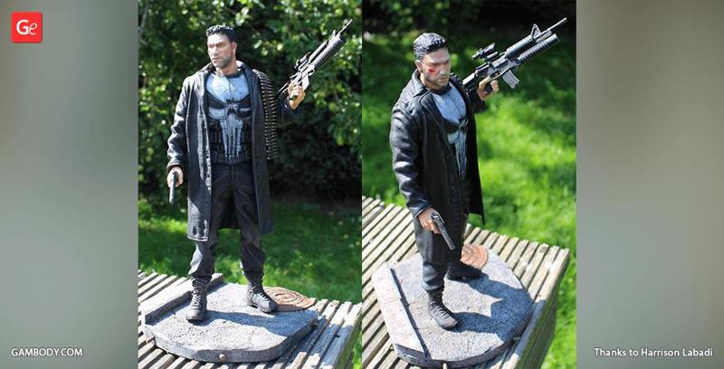 The Punisher 3D Printing Figurine | Assembly