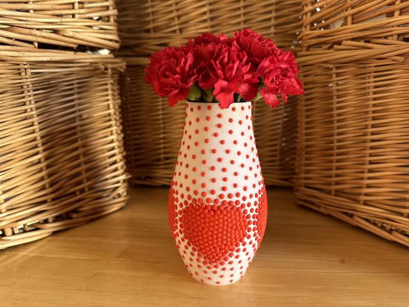 Pixel Heart Vase