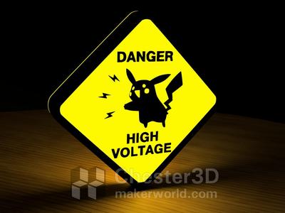 Pikachu Danger Signal LED Lamp