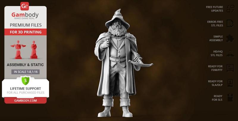 Mustrum Ridcully 3D Printing Figurine | Assembly