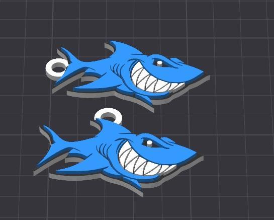cute shark ,mark the shark keychain / necklace charm  (free for commercial use)