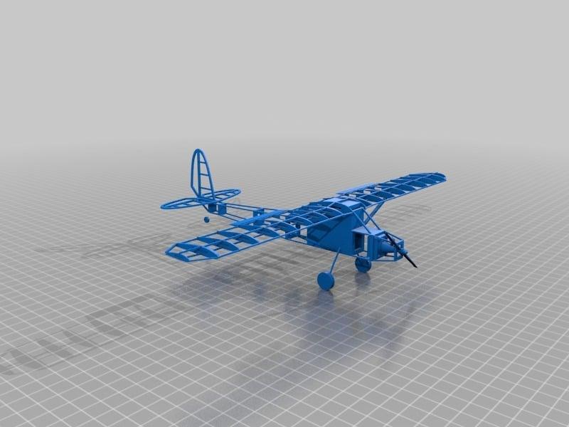 Model propeller plane frame