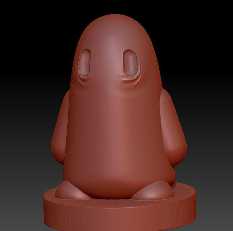 Sad Ghost Eyes W Arms Base.stl