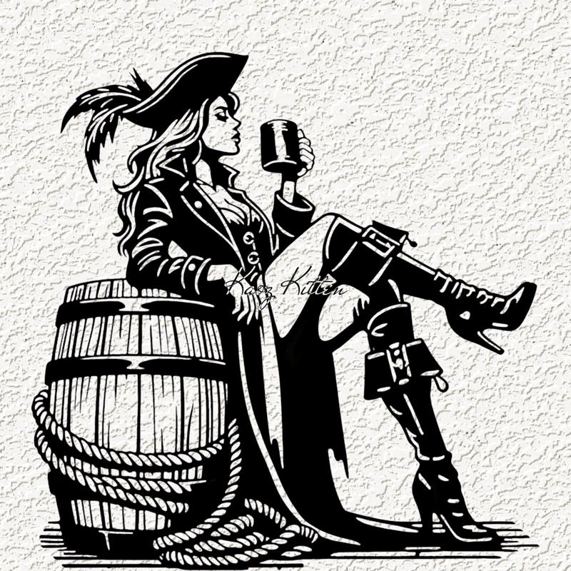 pirate girl WALL ART