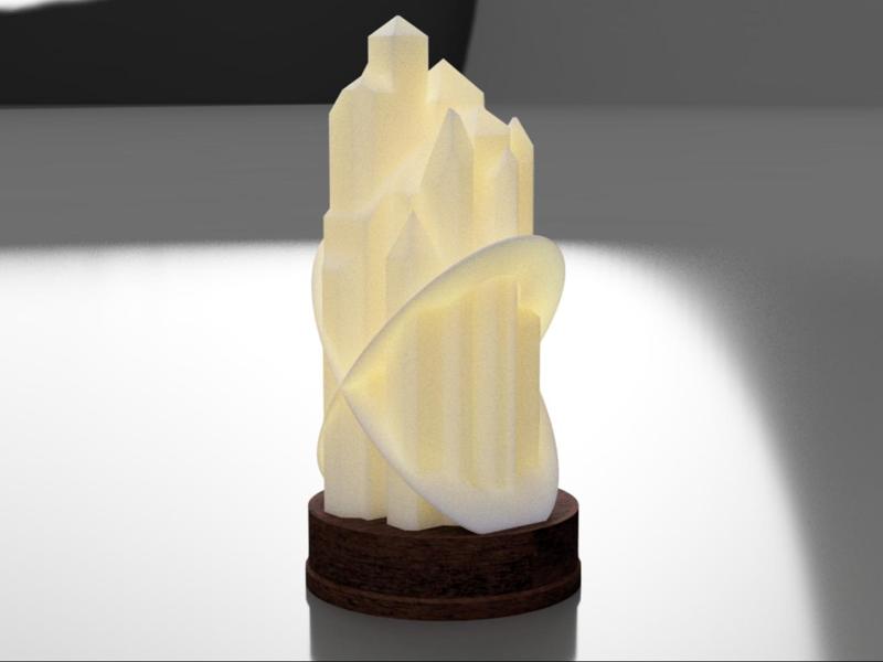A CRYSTAL LAMP