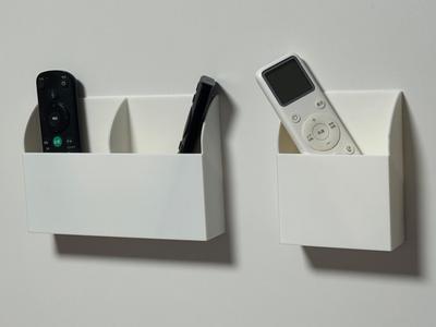 Remote Control Holder/Wall-Mounted Storage/Wall Fixture/Single/Double Compartment