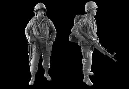 USA soldier with machine gun 1960