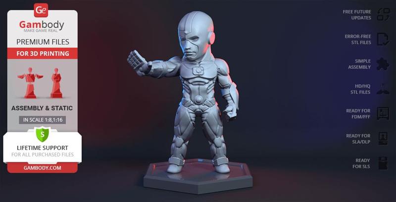 Chibi Cyborg 3D Printing Miniature | Assembly